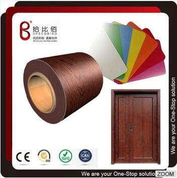 Zhspb Superior Quality Wood Design Laminated PVC Sheet for Fireproof Door Panel