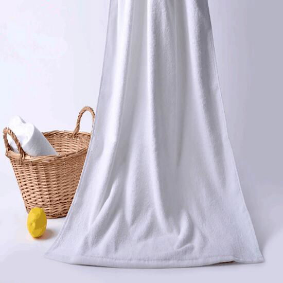 100% Cotton 50*150cm 21S/2 White Bath Towel