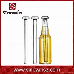 Stainless Steel Beer Chill Stick Wine Chiller Cooler Stick In Bottle Pourer set