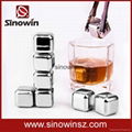 Home Drinking Wine Cold Ice Cube Cool Stainless Steel Ice Cube Set of 8 2