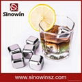 Home Drinking Wine Cold Ice Cube Cool Stainless Steel Ice Cube Set of 8 1