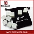 Whiskey Stones Ice Cubes Soapstone Chillers Drink Freezer 4