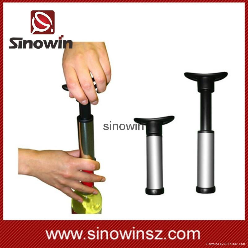 Wine Bottle Vacuum Saver Sealer Preserver Air Pump with 2 Stoppers 4