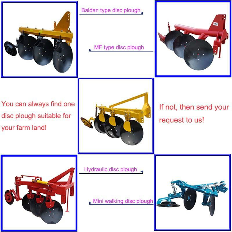 Farm machinery tractor mounted disc plough