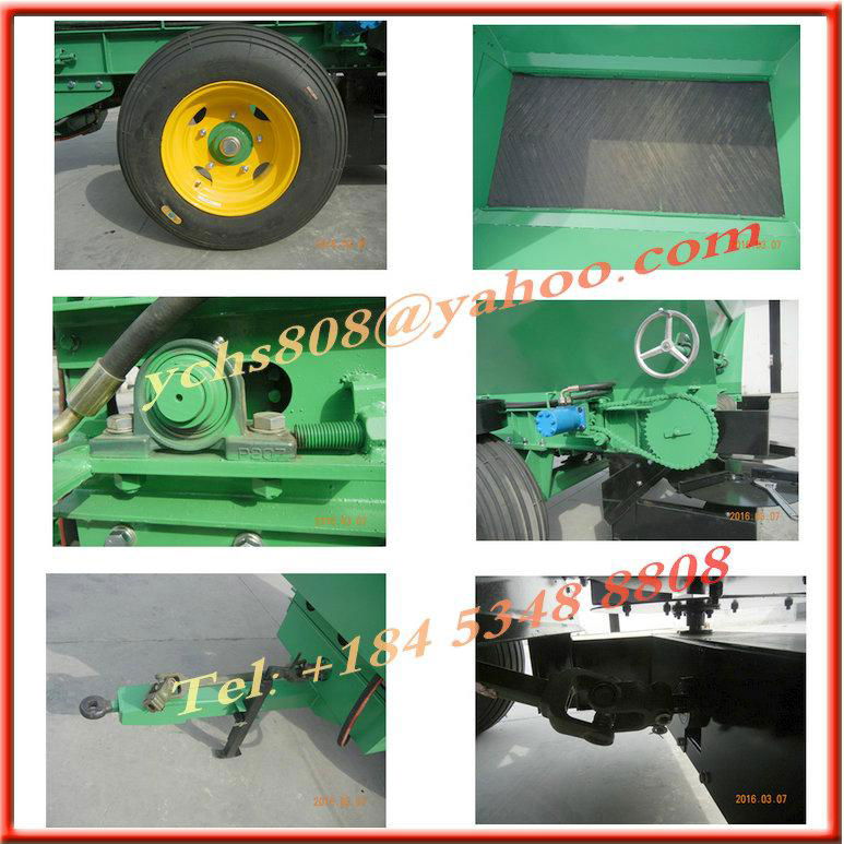Tractor trailed fertilizer spreader for animal manure 3