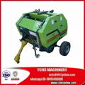 Mini round grass baler