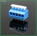 FS260-3.81小間距彩色免螺絲按壓式環保接線端子台