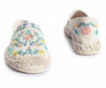 Hand embroidered folk style lazy canvas shoes 3