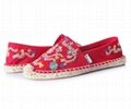 Hand embroidered folk style lazy canvas shoes 5