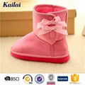 Suede Fabric Bowknot Child Shoes