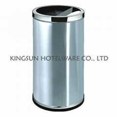 stainless steel round ashtray waste bin