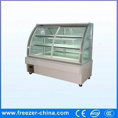 Curved Glass Static Cooling Cake Fridge