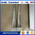 Galvanized steel pole anchor