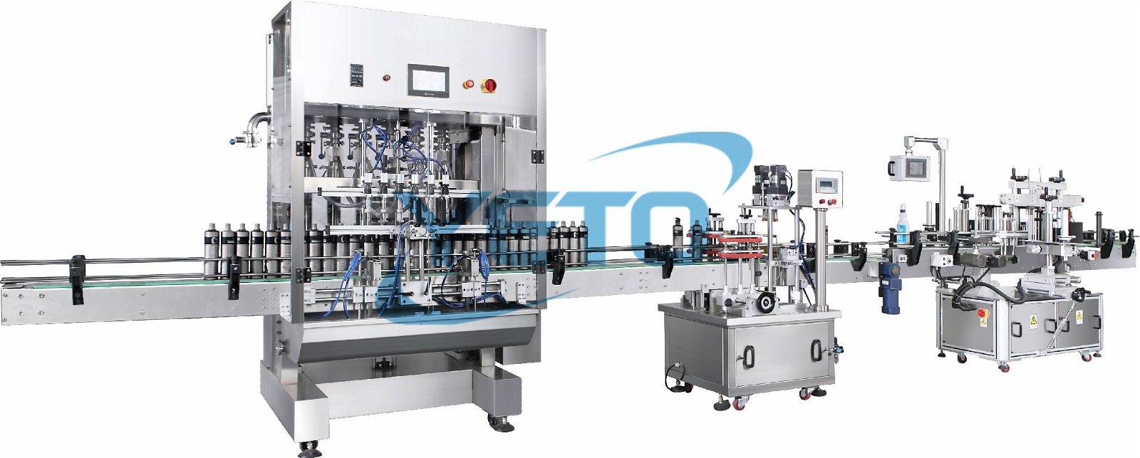 automatic bottle filling system with labeling and capping machines supplier
