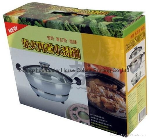 kitchen ware stockpot colour printing corrugated carton packaging