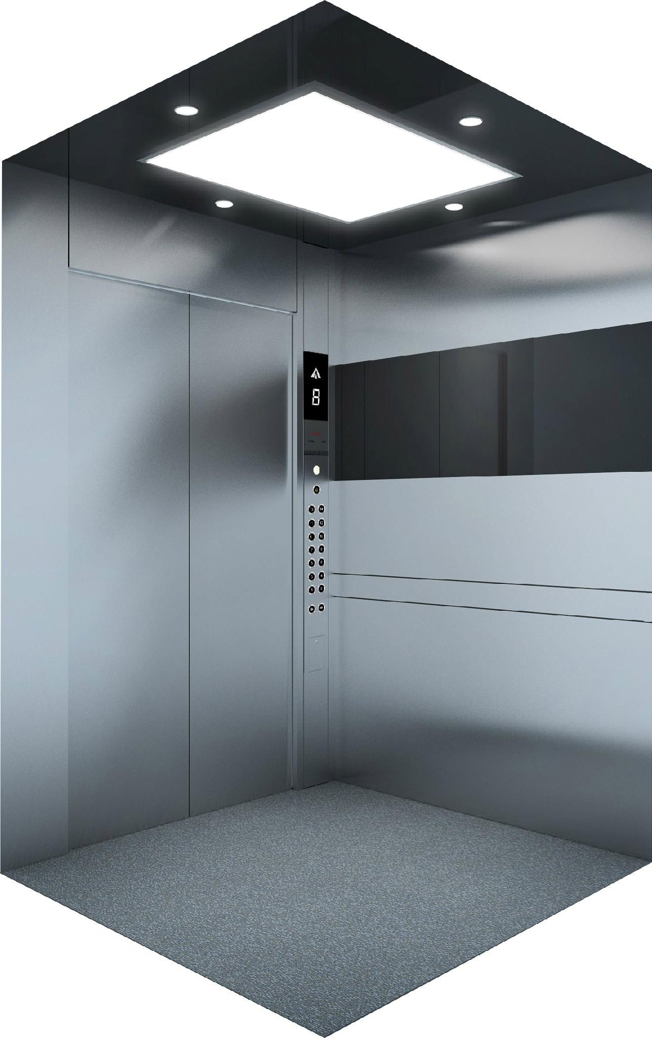 stainless steel mirror passenger elevator 