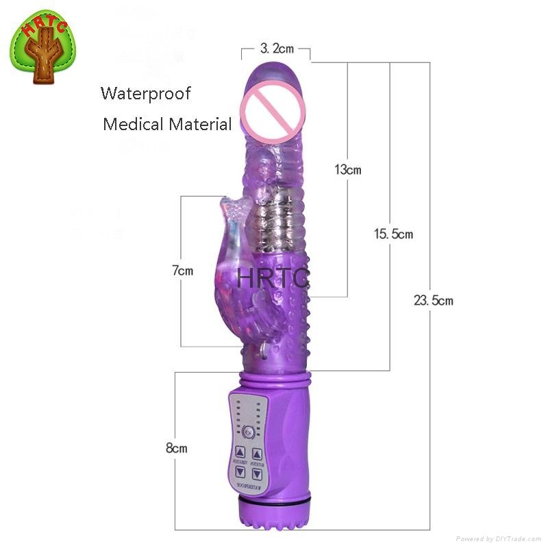 2016 Waterproof Rotating Vibrator Adult Personal Massage Sex Toy For Woman  3