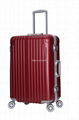 Aluminum frame abs pc suitcase with TSA lock