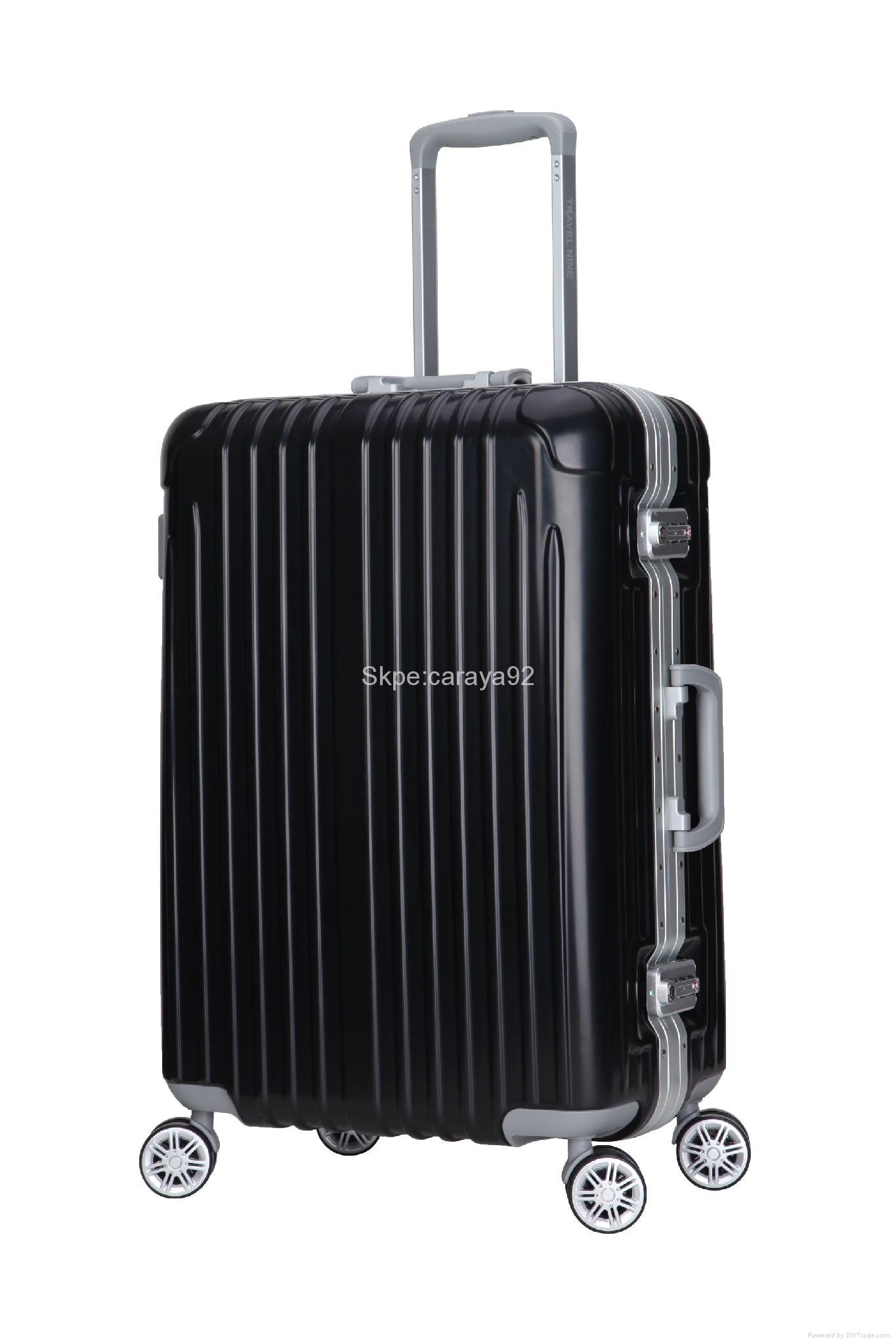 Aluminum frame abs pc suitcase with TSA lock 3