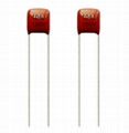 Metallized polyester film stacked capacitor