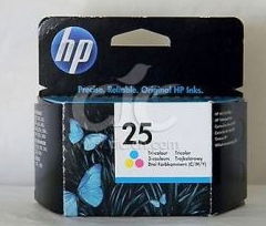 HP 25 Tri Colour Printer Inkjet Cart 51625AE Genuine Original Pack Size 1 x2