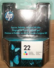 BRAND NEW IN PACKET HP 22 TRI-COLOUR INK CARTRIDGE