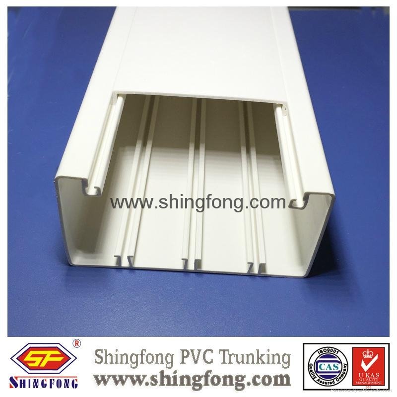 Good quality low price Electrical PVC compartment Trunking 20x10/50x25/100x50 2