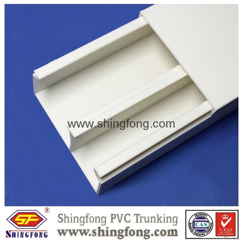 Good quality low price Electrical PVC compartment Trunking 20x10/50x25/100x50 3