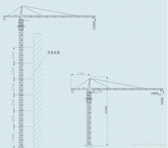 Self-Raising Tower Crane topless 8t with air conditioning