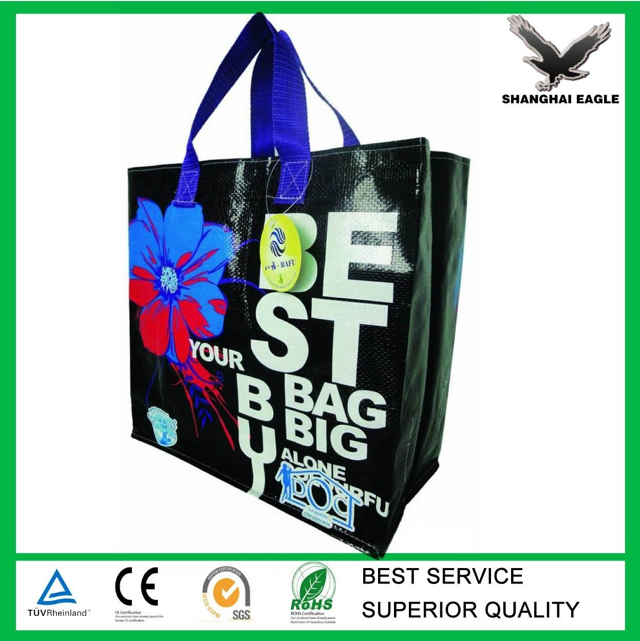 Wholesales promotional Matte and Glossy BOPP Laminated PP Woven Bag 2