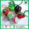 Logo Printed Polyester Reusable Strawberry Bag (directly from factory) 3