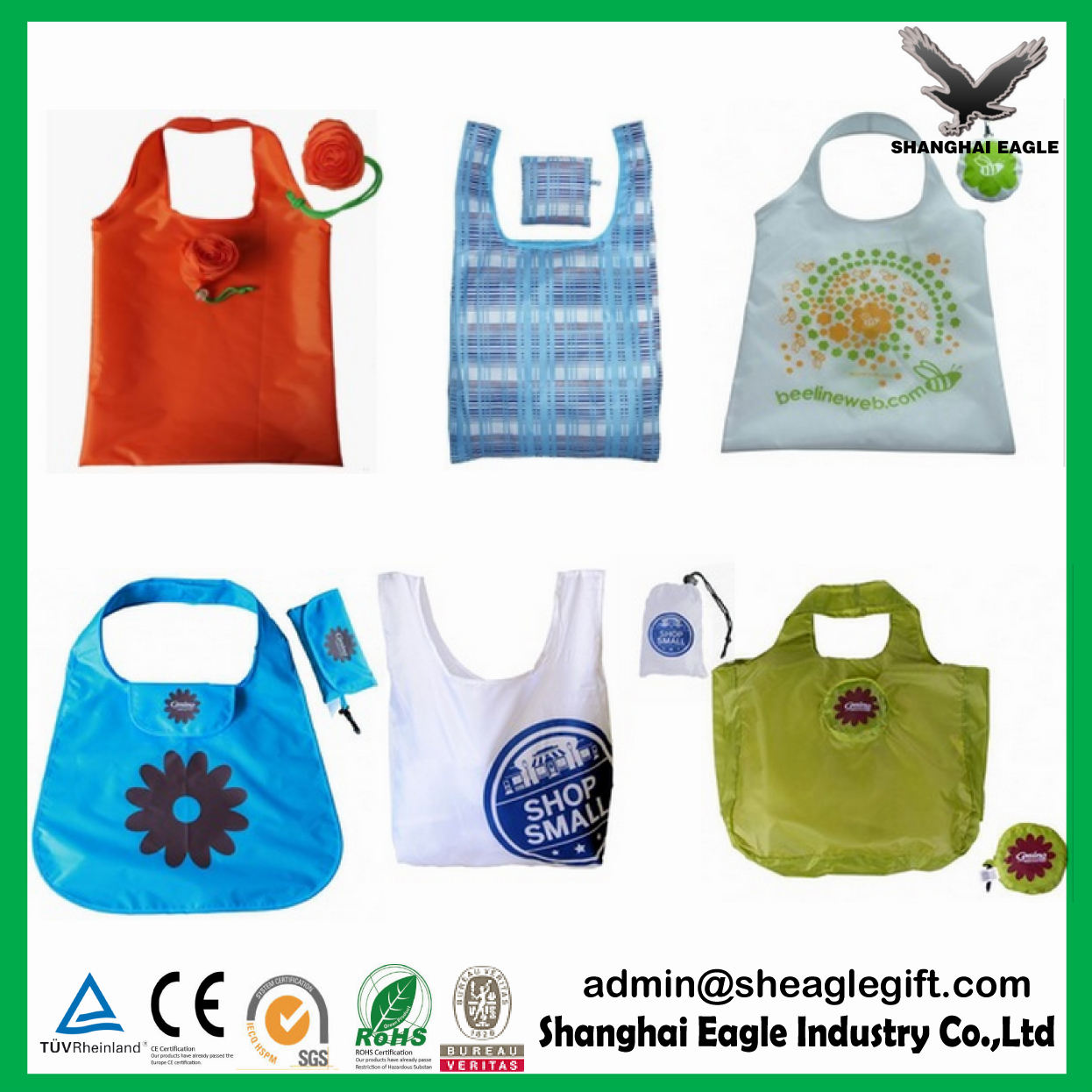OEM Cheap Recycled Polyester foldable shopping bag (China Manufacturer) Other Bags & Cases