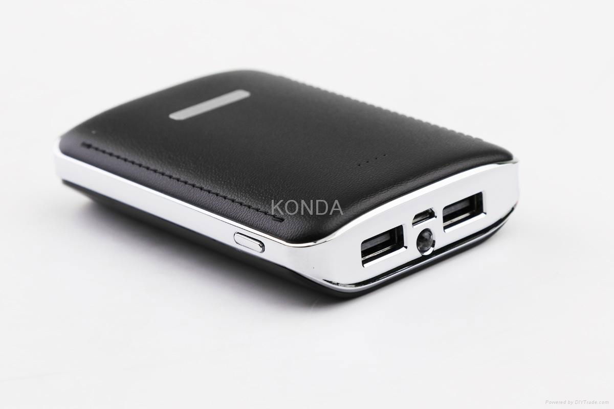 移动电源 15000mAh 苹果三星小米手机充电宝 5节皮纹电镀边 套料 2