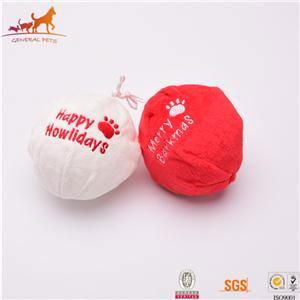 Holiday Stuffed Puppies Plush Ball