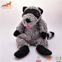 Stuffing Free Dog Toys Plush Raccoon Dog Toy