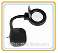Black Glass Desktop Magnifying Lamp With
