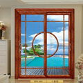  Aluminum Sliding Door with Tempered Glass