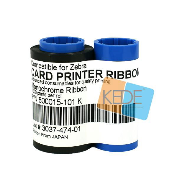 Compatible Ribbon for Zebra 800015-101 Black Monochrome 4