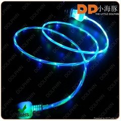 LED glowing USB cable fancy usb charger sync data cable for mobile phone