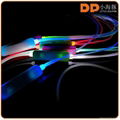 High quality color-changing glowing LED wired earphone with microphone