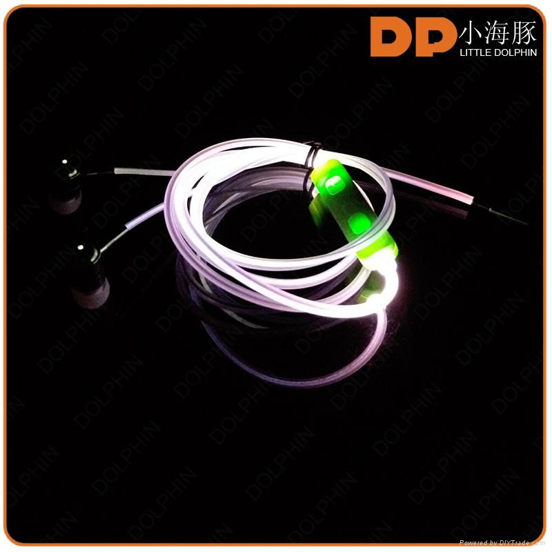 High quality color-changing glowing LED wired earphone with microphone 4