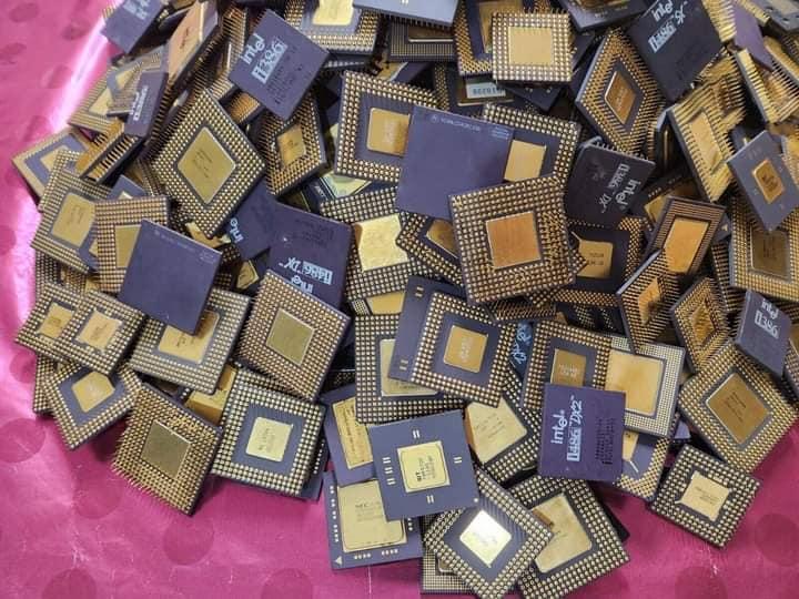 CPU CERAMIC PROCESSOR SCRAP (486 & 386 CPU SCRAP)