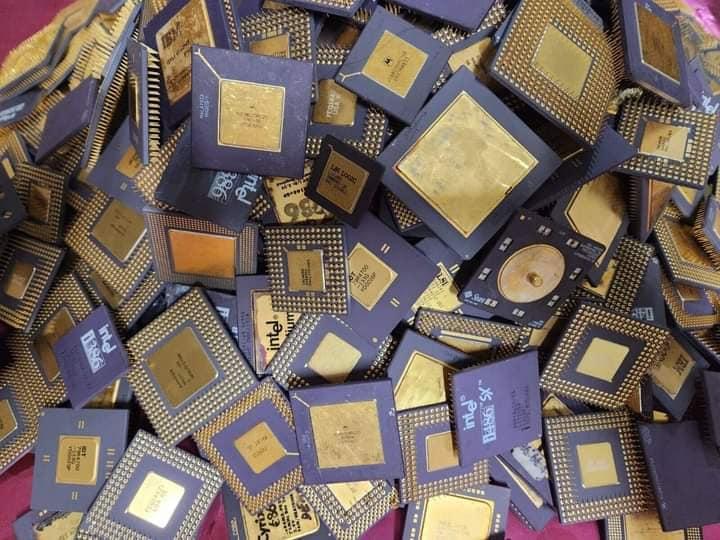 CPU CERAMIC PROCESSOR SCRAP (486 & 386 CPU SCRAP) 2