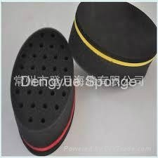 Double Sided with Big or Small Holes Ellipse Shaped Hair Twist Sponge 2