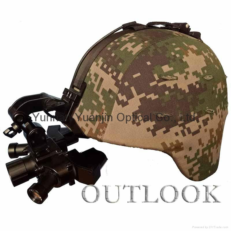 Wide viewing night vision binoculars for detection