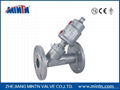 Pneumatic Angle Seat Valve flange