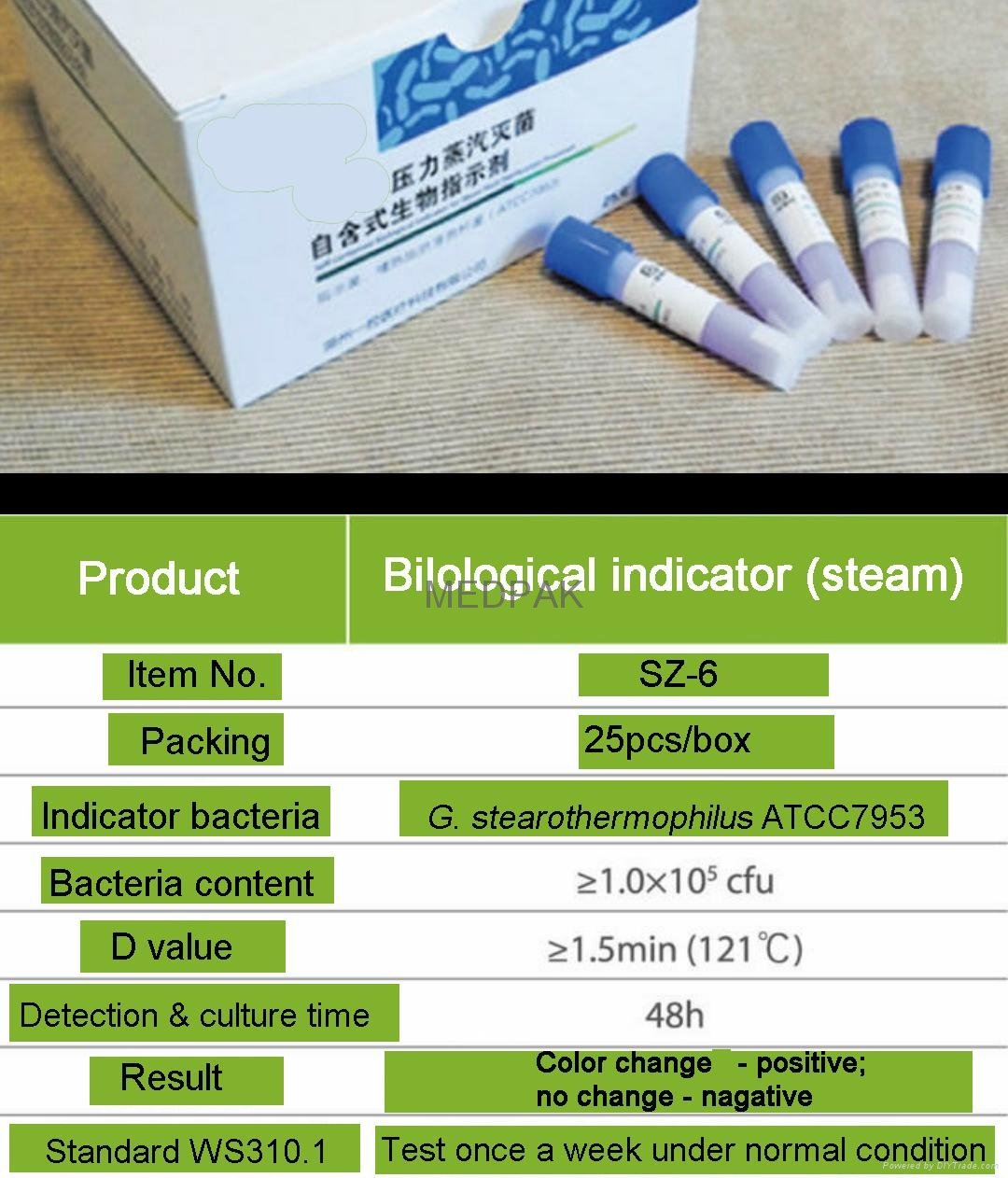 biological indicator (steam)