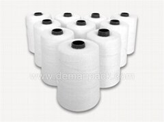 raw white polyester bag sewing thread 10/3 with black inner tube