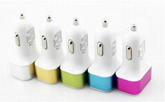 New 5.1A Dual USB Rubber Oil Coated Car Charger