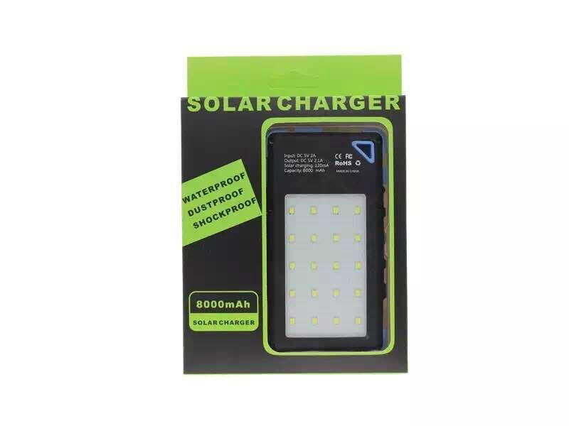 2016 high quality mobile portable solar charge powerbank 8000mah with oem logo 3